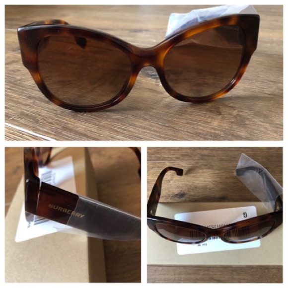 BURBERRY-AUTHENTIC NWT Tortoise Shell Sunglasses - Picture 2 of 16
